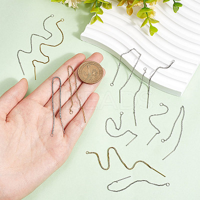 24Pcs 12 Style 304 Stainless Steel Stud Earring Findings STAS-PH0005-23-1
