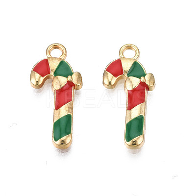 Rack Plating Alloy Enamel Pendants ENAM-N055-131-1