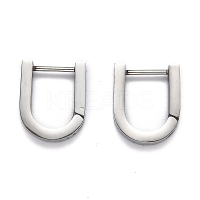 Tarnish Resistant 304 Stainless Steel Huggie Hoop Earrings STAS-H156-12A-P-1
