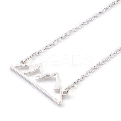 304 Stainless Steel Alps Pendant Necklaces LS-NJEW-Z001-01S-1