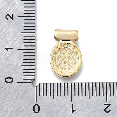 Religion Theme Brass Hammered Pendants KK-V010-09GP-01-1