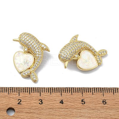 Brass Micro Pave Clear Cubic Zirconia Pendants KK-A221-21A-G-1