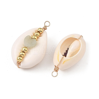 Natural Shell & Gemstone Pendants PALLOY-JF05916-02-1