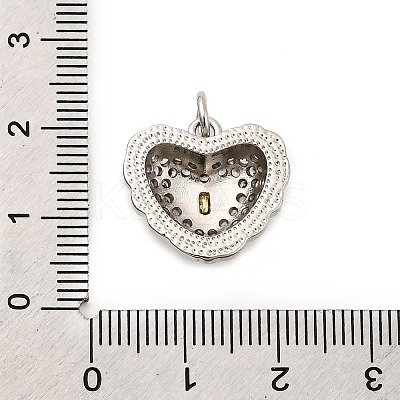 Brass Micro Pave Cubic Zirconia Pendants KK-C134-27GP-1