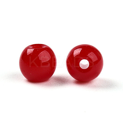 Opaque Solid Color Glass Beads GLAA-N007-4mm-A08-1