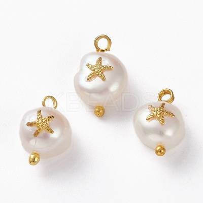 Natural Keshi Pearl Pendants PALLOY-JF00594-01-1