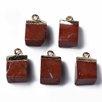 Natural Red Jasper Pendants G-Q998-035D-1