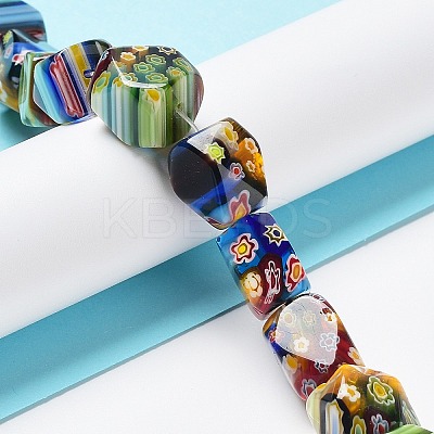 Handmade Millefiori Glass Bead Strands LAMP-G099-10-01-1