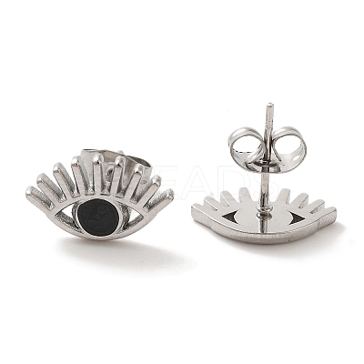 304 Stainless Steel Eye Stud Earrings EJEW-C114-17P-1