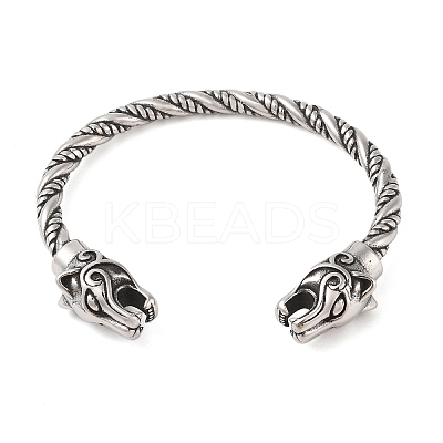 Viking 304 Stainless Steel Open Cuff Bangles for Men BJEW-U001-07C-G-1
