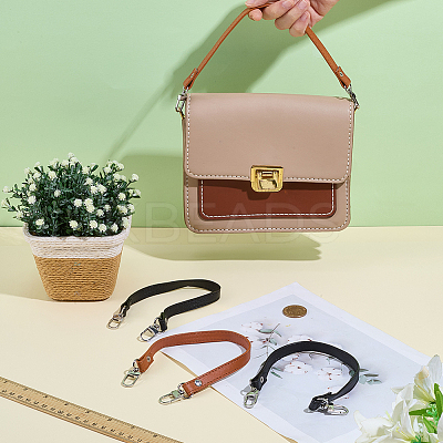 4Pcs 2 Colors Imitation Leather Bag Handles FIND-CL0001-44-1