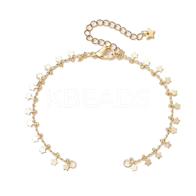 Brass Curb Chain Bracelet Makings AJEW-JB01324-1