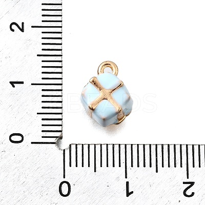 Zinc Alloy Enamel Charms FIND-U029-01G-02-1