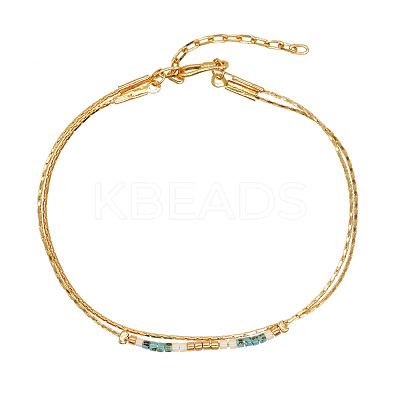 Handmade Glass Seed Bead Multi-layer Bracelets UW5100-2-1
