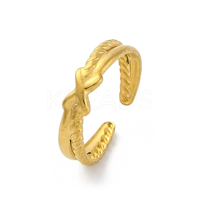 304 Stainless Steel Open Cuff Rings RJEW-M019-53G-1