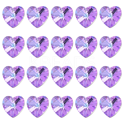 Faceted Glass Charms RGLA-SC0001-03A-1