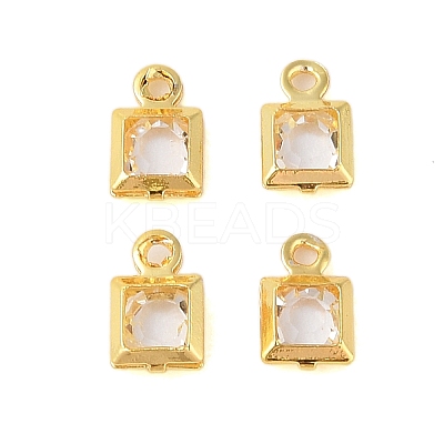 Rack Plating Brass Glass Pendants KK-S385-02G-03-1