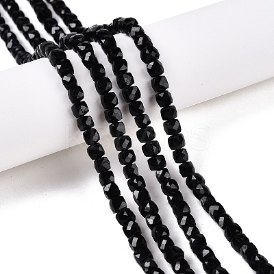 Natural Black Tourmaline Beads Strands G-N342-109A-1