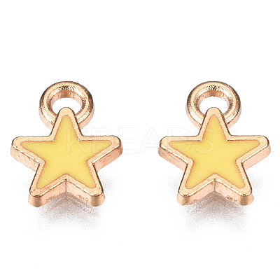 Alloy Enamel Star Charms ENAM-N054-69D-NR-1