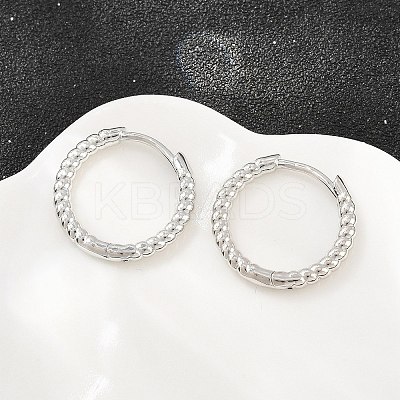 Brass Huggie Hoop Earrings KK-CBA8324-18A-P-1