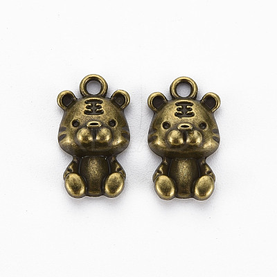 Tibetan Style Alloy Pendants TIBEP-N010-021AB-RS-1