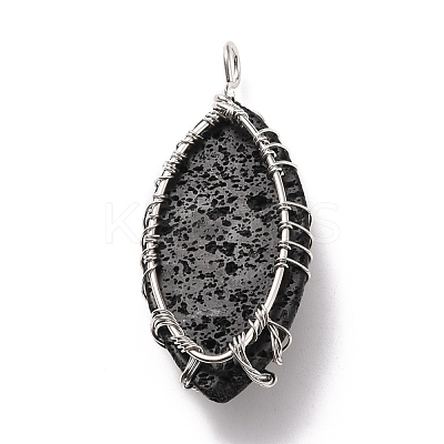 Natural Lava Rock Big Pendants KEYC-F019-01P-1