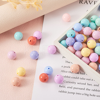 100Pcs 10 Colors Food Grade Eco-Friendly Silicone Focal Beads SIL-TA0001-28-1