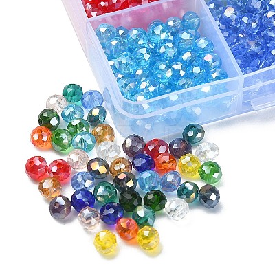 1200Pcs 15 Colors Electroplate Glass Beads Strands EGLA-YW0001-53-1