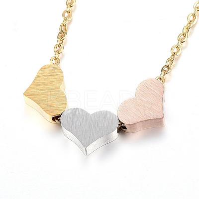 304 Stainless Steel Pendant Necklaces NJEW-H497-08-1