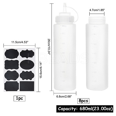 Plastic Squeeze Bottles & Chalkboard Sticker Labels Kits TOOL-PH0017-39-1