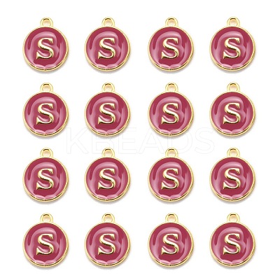 Golden Plated Alloy Enamel Charms ENAM-S118-08S-1