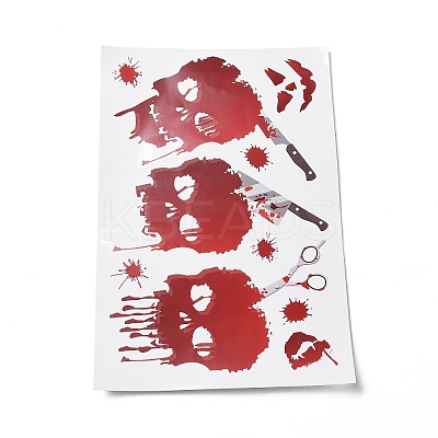 Halloween Theme PVC Static Stickers LS-DIY-F133-05-1