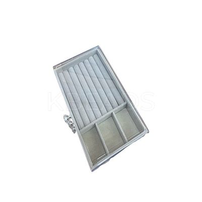 Plastic Jewerly Organizer Case with 3 Velvet Drawers PW-WG81225-01-1