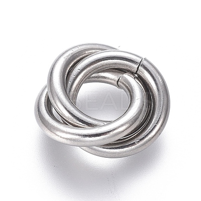 Tarnish Resistant 304 Stainless Steel Linking Rings STAS-L239-01B-P-1
