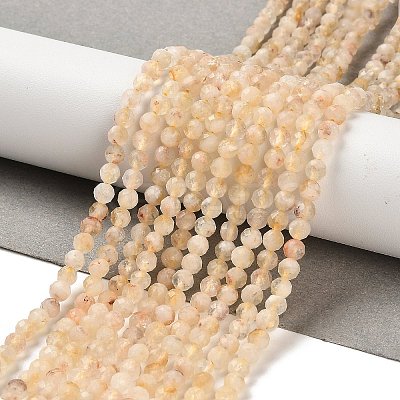 Natural Citrine(Heated) Beads Strands LS-G-G155-B03-01-1
