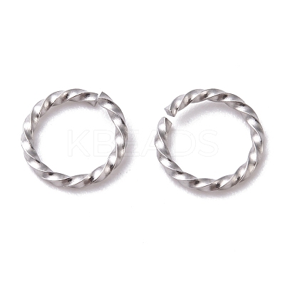 Non-Tarnish 304 Stainless Steel Open Jump Rings X-STAS-F191-12P-D-1