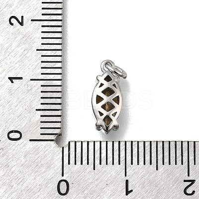 Horse Eye Brass with Glass Charms KK-G525-04P-02-1