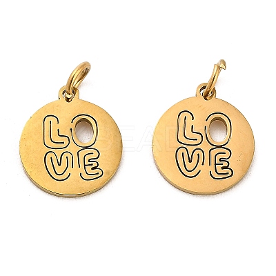 304 Stainless Steel Charms STAS-D050-07G-12-1