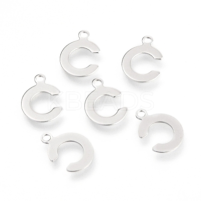 Non-Tarnish 201 Stainless Steel Charms STAS-C021-06P-C-1