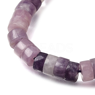 Natural Lepidolite/Purple Mica Beads Strands GG-CBA8682-B08-1