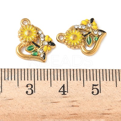 304 Stainless Steel Rhinestone Pendants STAS-I346-36G-1