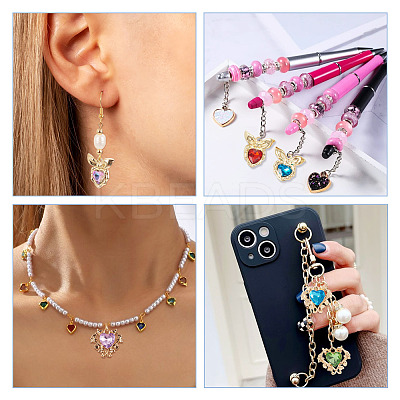 28Pcs 14 Styles Glass Rhinestone Pendants ALRI-TA0001-17-1