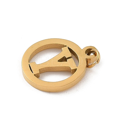 304 Stainless Steel Charms
with Jump Ring STAS-R001-02G-Y-1