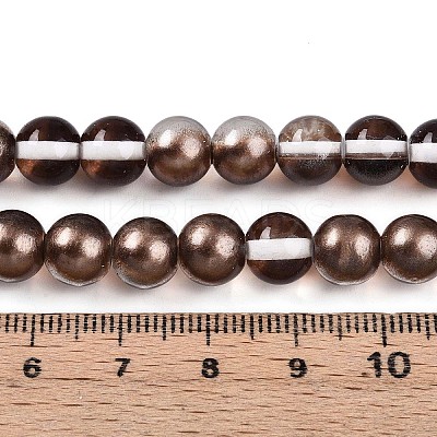 Baking Paint Transparent Glass Beads X1-DGLA-N011-8mm-09-1