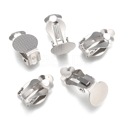 Tarnish Resistant 304 Stainless Steel Clip-on Earring Findings LS-X-STAS-E482-16P-1