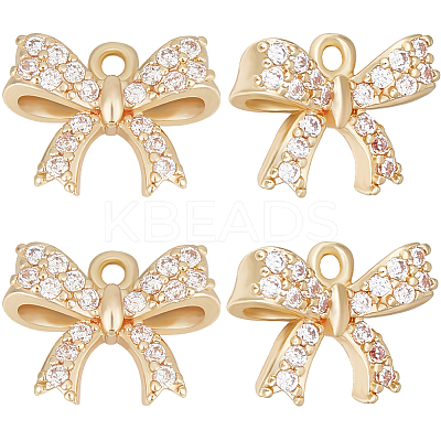 12Pcs Rack Plating Brass Micro Pave Cubic Zirconia Charms ZIRC-BBC0002-60LG-1