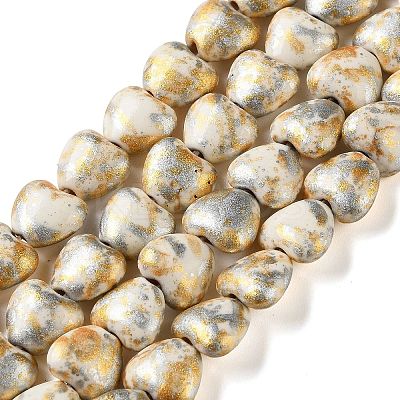 Spray Printed Synthetic Turquoise Beads Strands TURQ-P002-01A-06-1