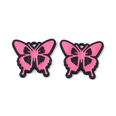Spray Painted Alloy Pendants PALLOY-K001-40-1