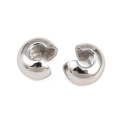 Brass Crimp Bead Cover KK-G550-12P-1