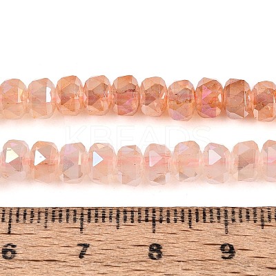 Anti-Tarnish Electroplate Glass Imitation Jade Beads Strands EGLA-T029-6mm-13H-1